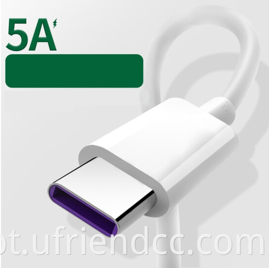 Personalize OEM 5A USB 3.1 Dados de alta velocidade 1M Tipo C Cabo para Huawei USB-C Carregador de carregamento rápido